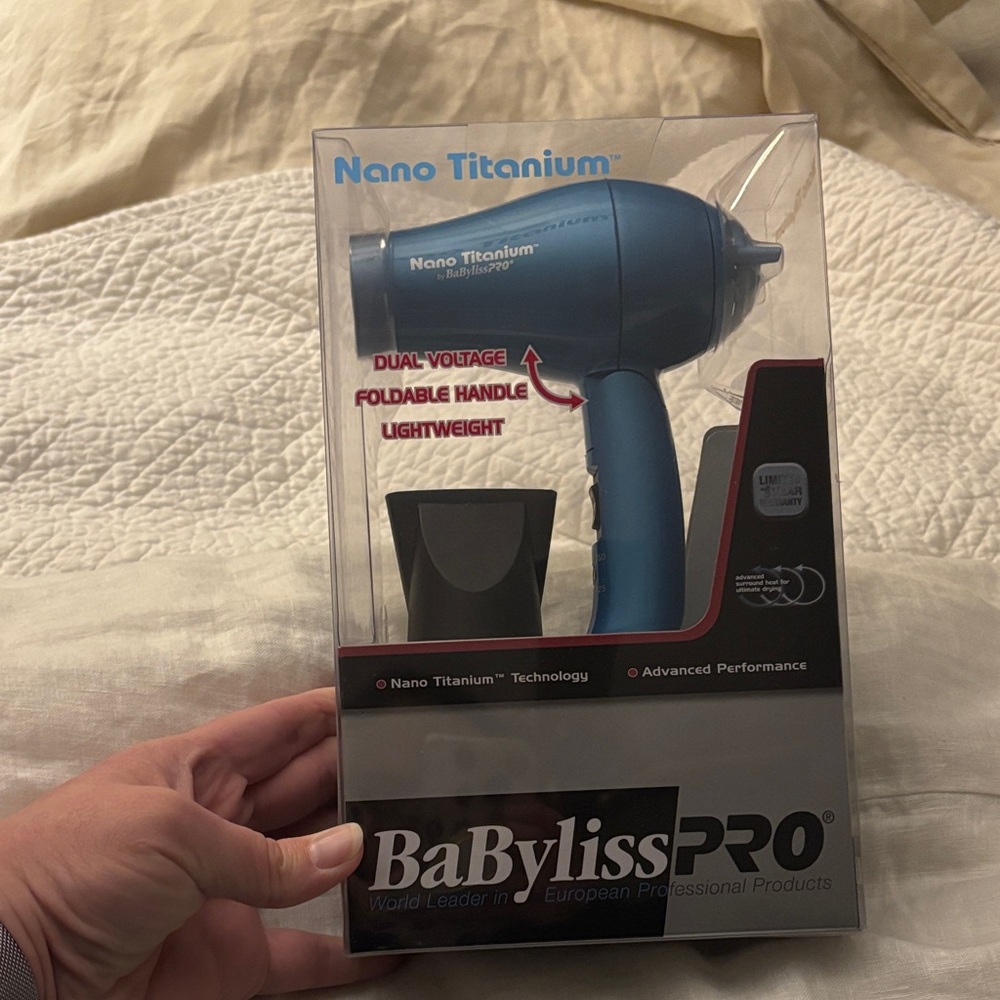 BaBylissPRO Nano Titanium Hair Dryer Trial Size.